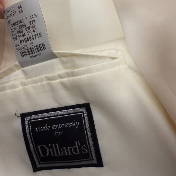 Ralph Ralph Lauren Wool Lycra Blazer Cream Size 44 R - Picture 8 of 12